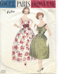 1448 PATOU 59 SLVLSS FLARE EVE DRESS LENGTHS, BELT PATTERN 16 36